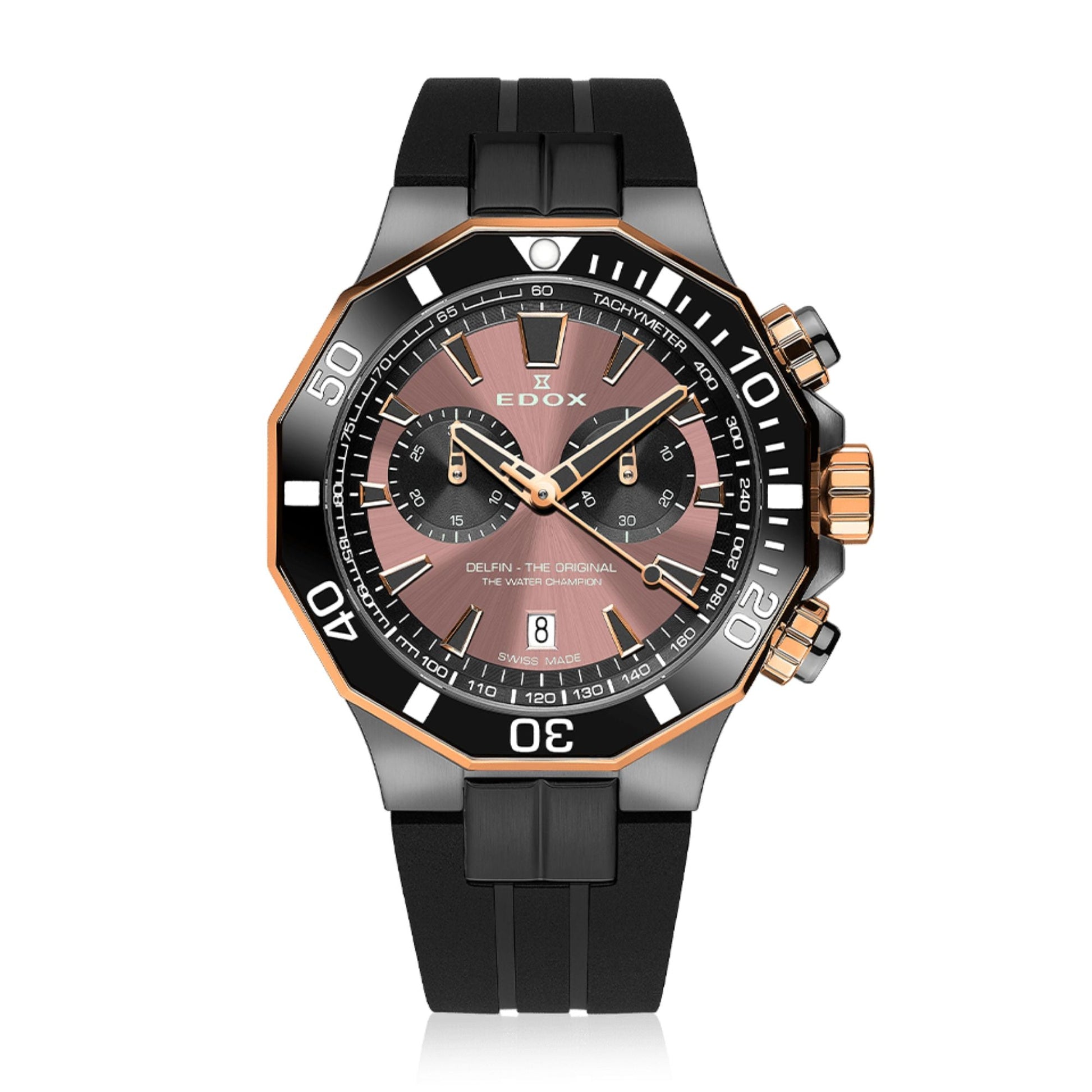 Relógio Edox DELFIN THE ORIGINAL CHRONOGRAPH 10112-357GRNCA-BRNR - Quartzo 43mm