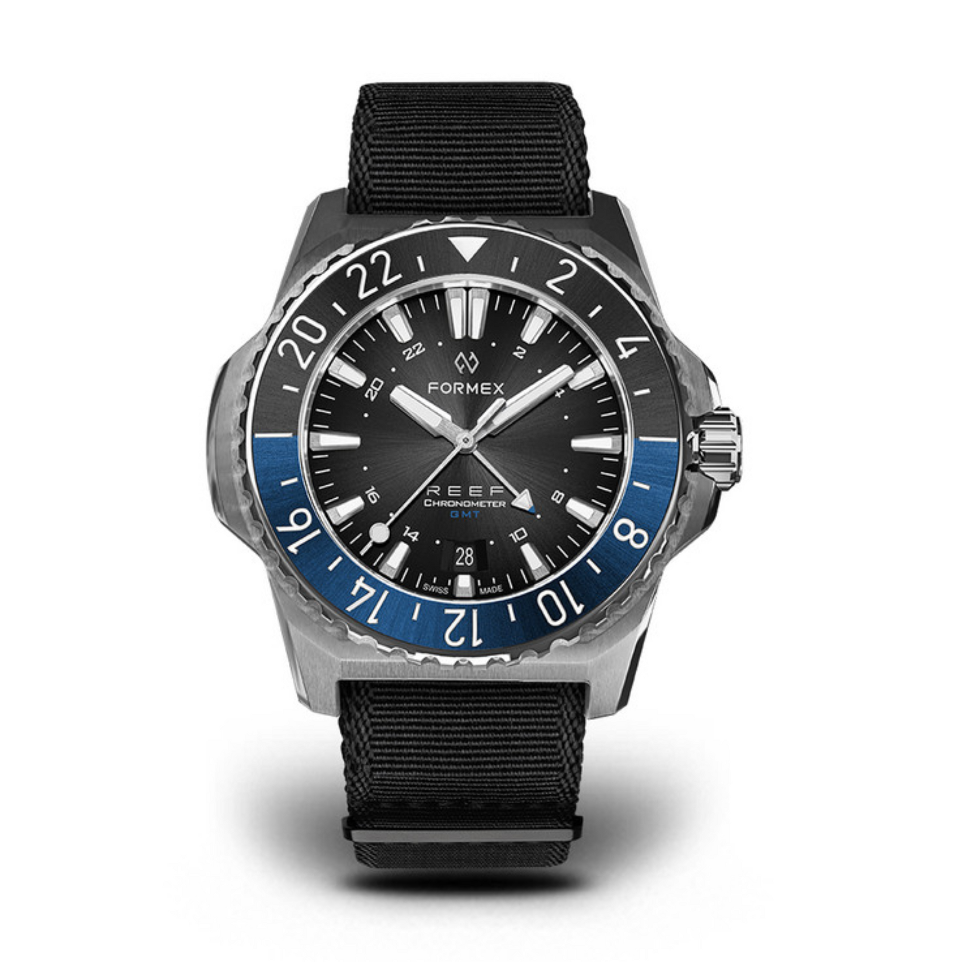 Relógio Formex REEF GMT Automático GMT COSC 300M BLACK/BLUE 42mm 2202.1.5323.820