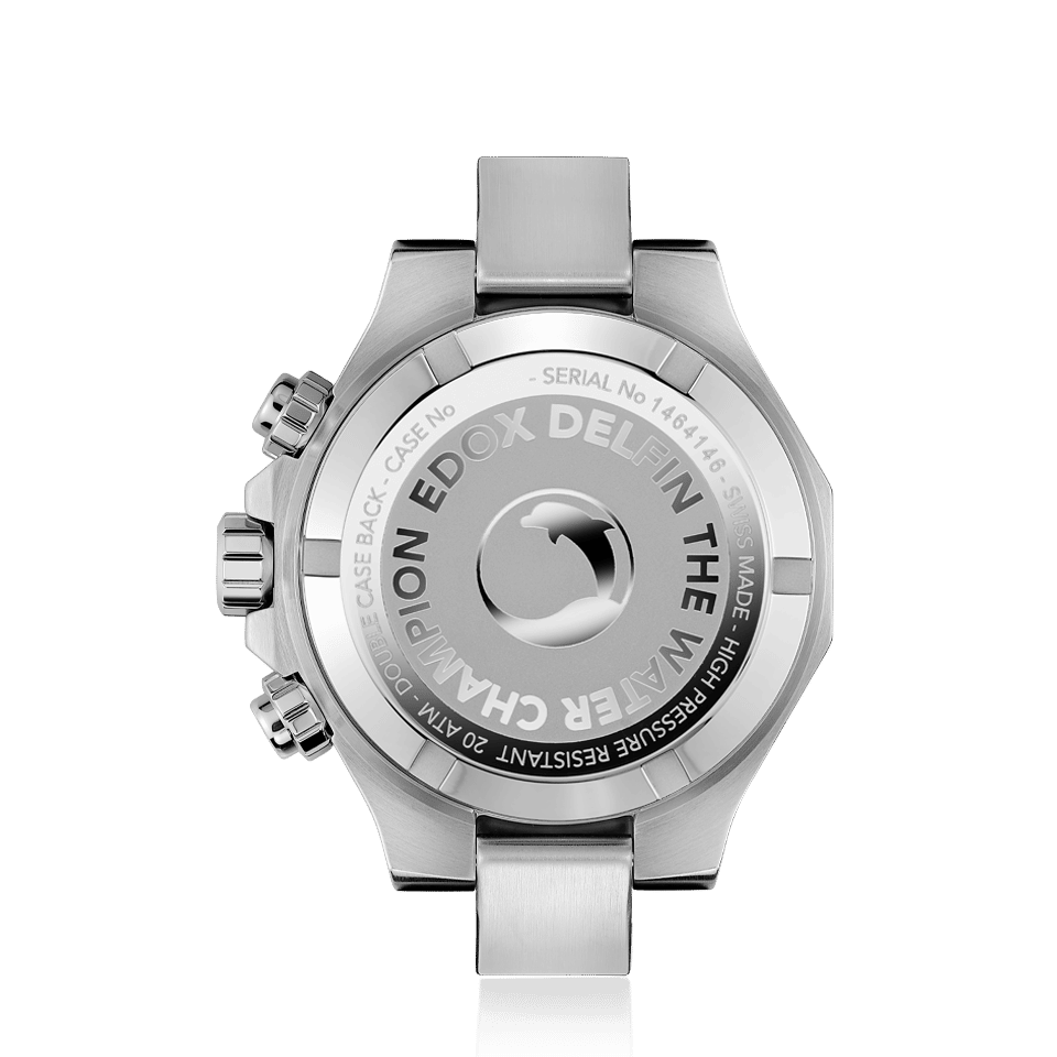 Relógio Edox DELFIN THE ORIGINAL CHRONOGRAPH 10112-3BUM-BUIN - Quartzo 43mm