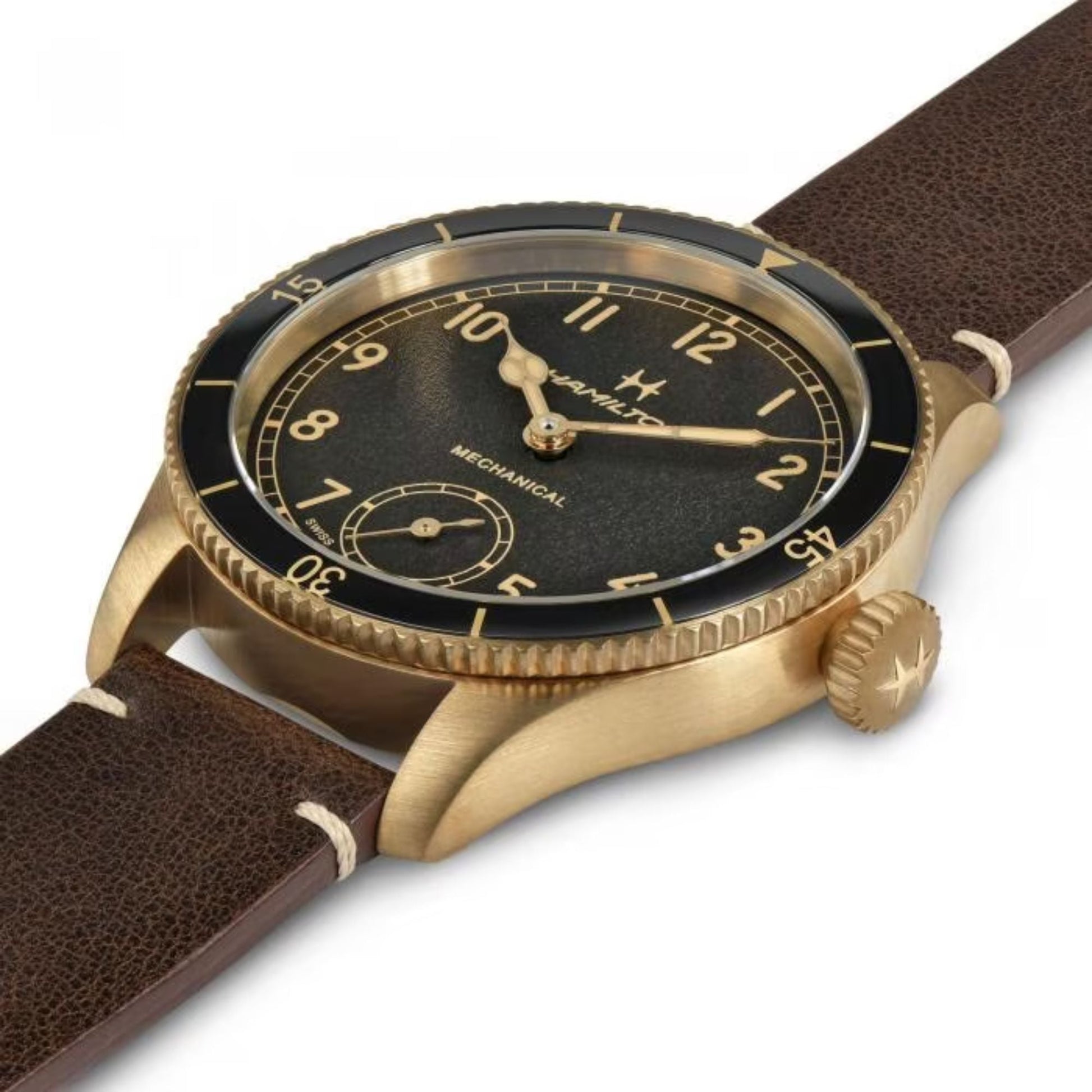 Relógio Hamilton Khaki Aviation PILOT PIONEER BRONZE - H76709530 - Automático 43mm