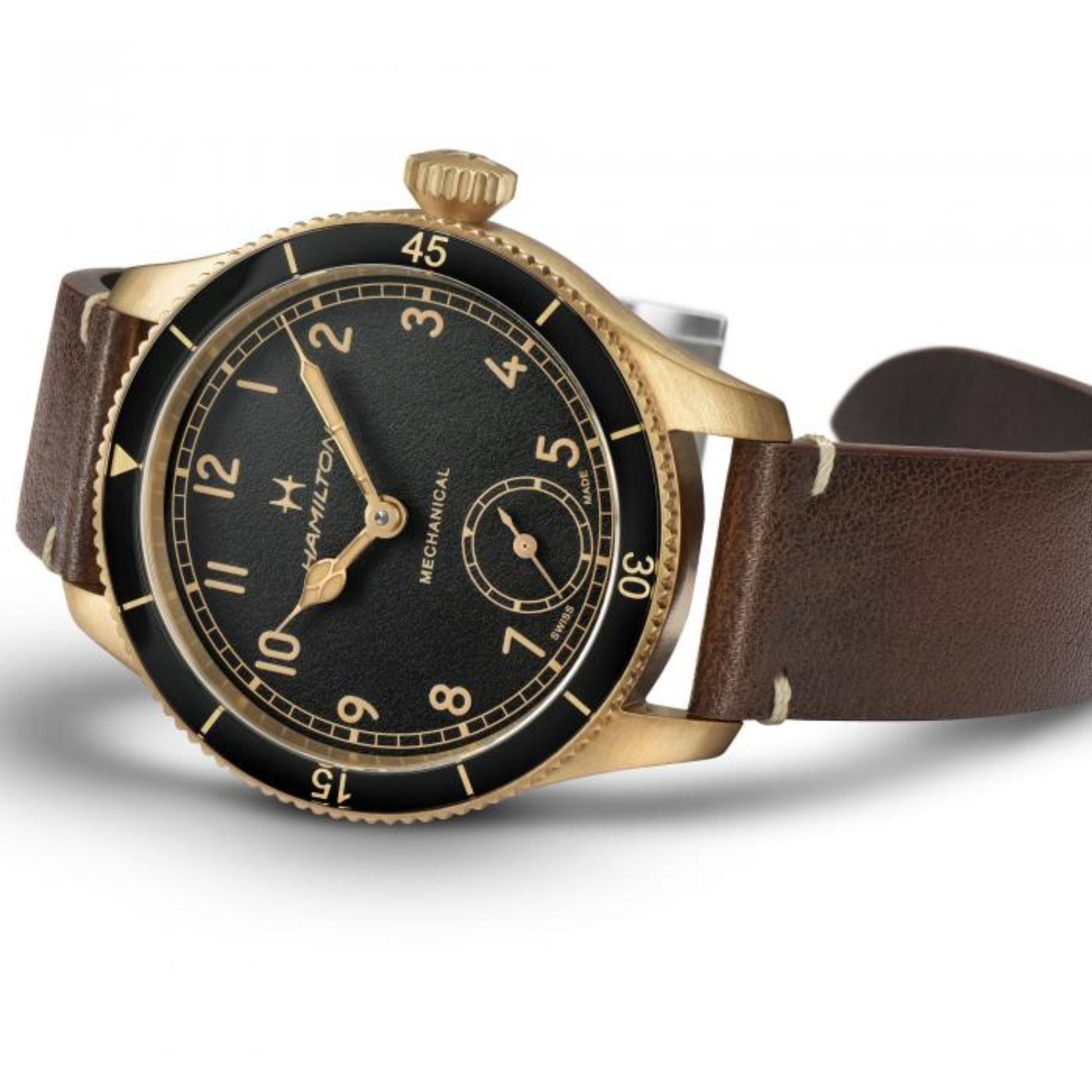 Relógio Hamilton Khaki Aviation PILOT PIONEER BRONZE - H76709530 - Automático 43mm