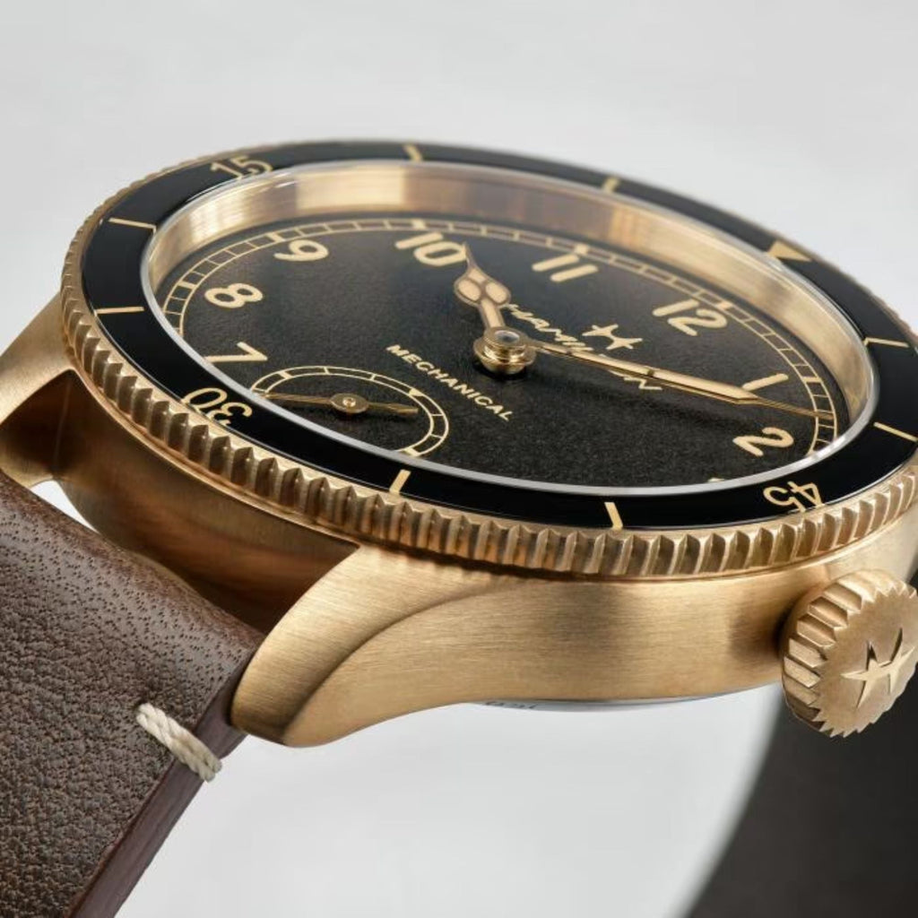 Relógio Hamilton Khaki Aviation PILOT PIONEER BRONZE - H76709530 - Automático 43mm