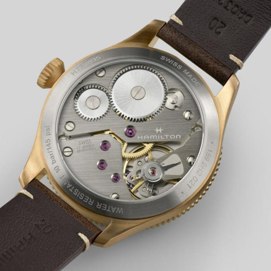 Relógio Hamilton Khaki Aviation PILOT PIONEER BRONZE - H76709530 - Automático 43mm