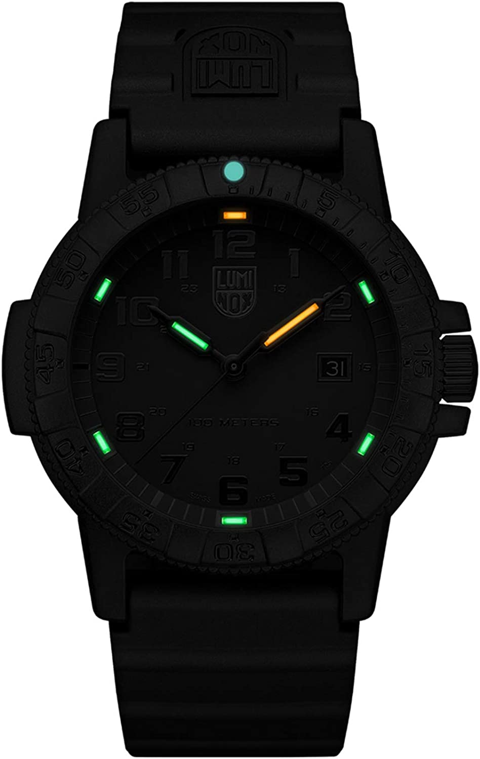Relógio Luminox Leatherback SEA Turtle Giant Blackout XS.0321.BO.L - Quartzo 44mm