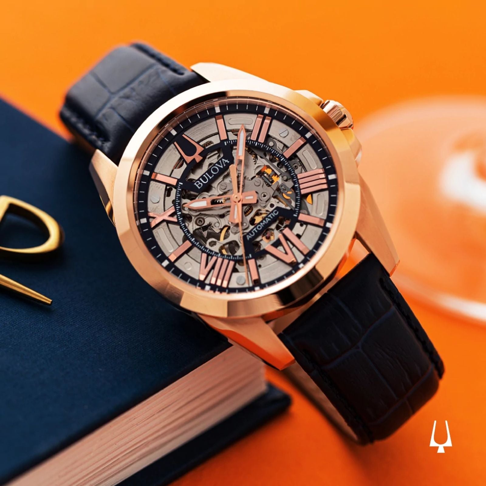 Relógio Bulova Sutton Skeleton 97A161- Automático- 43mm