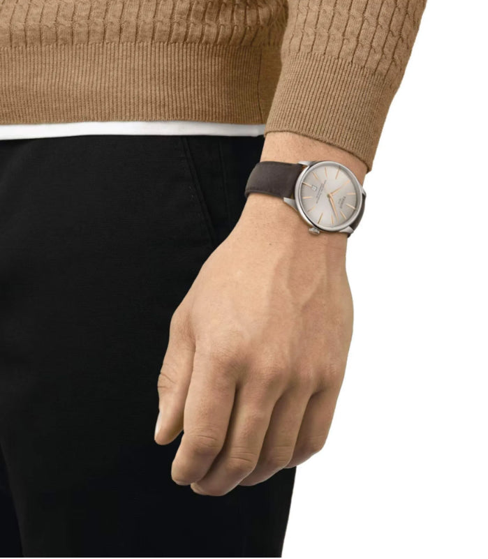 Relógio Tissot Chemin Des Tourelles Powermatic 80 Marfim T139.407.16.261.00 42 mm
