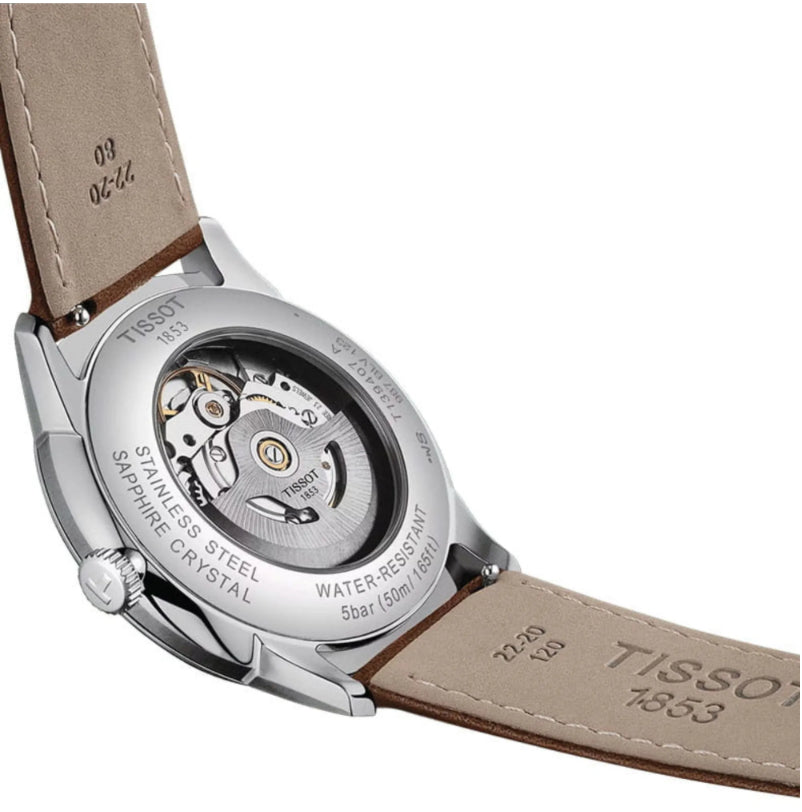 Relógio Tissot Chemin Des Tourelles Powermatic 80 Marfim T139.407.16.261.00 42 mm