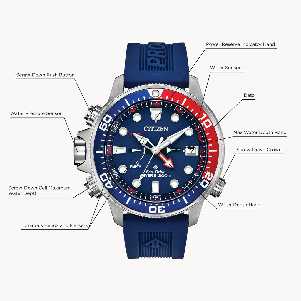 Relógio Citizen Promaster Aqualand BN2038-01L - Eco-Drive 46mm