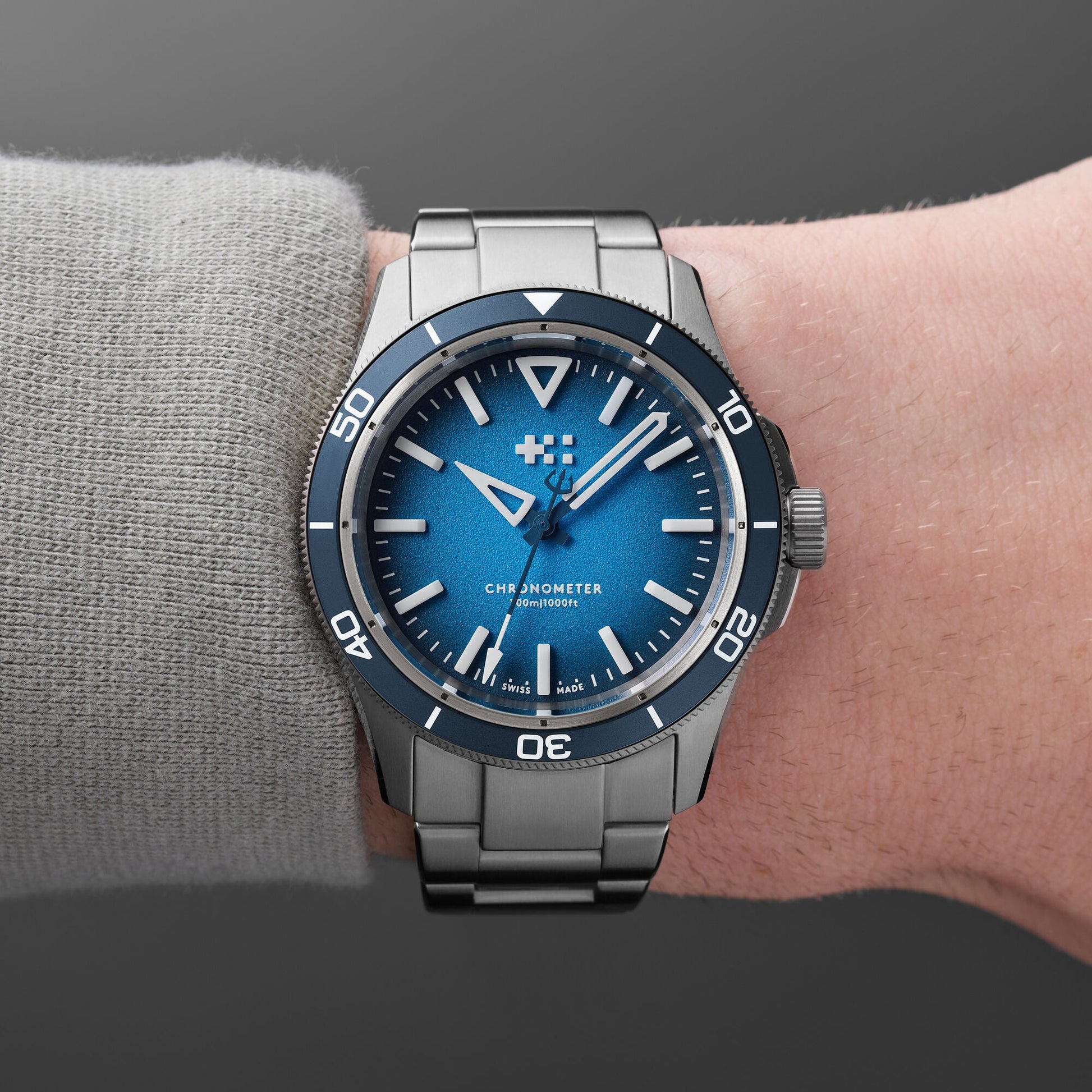 Relógio Christopher Ward C60 Trident Lumière 41mm C60-41C3H31T0BB0-B0