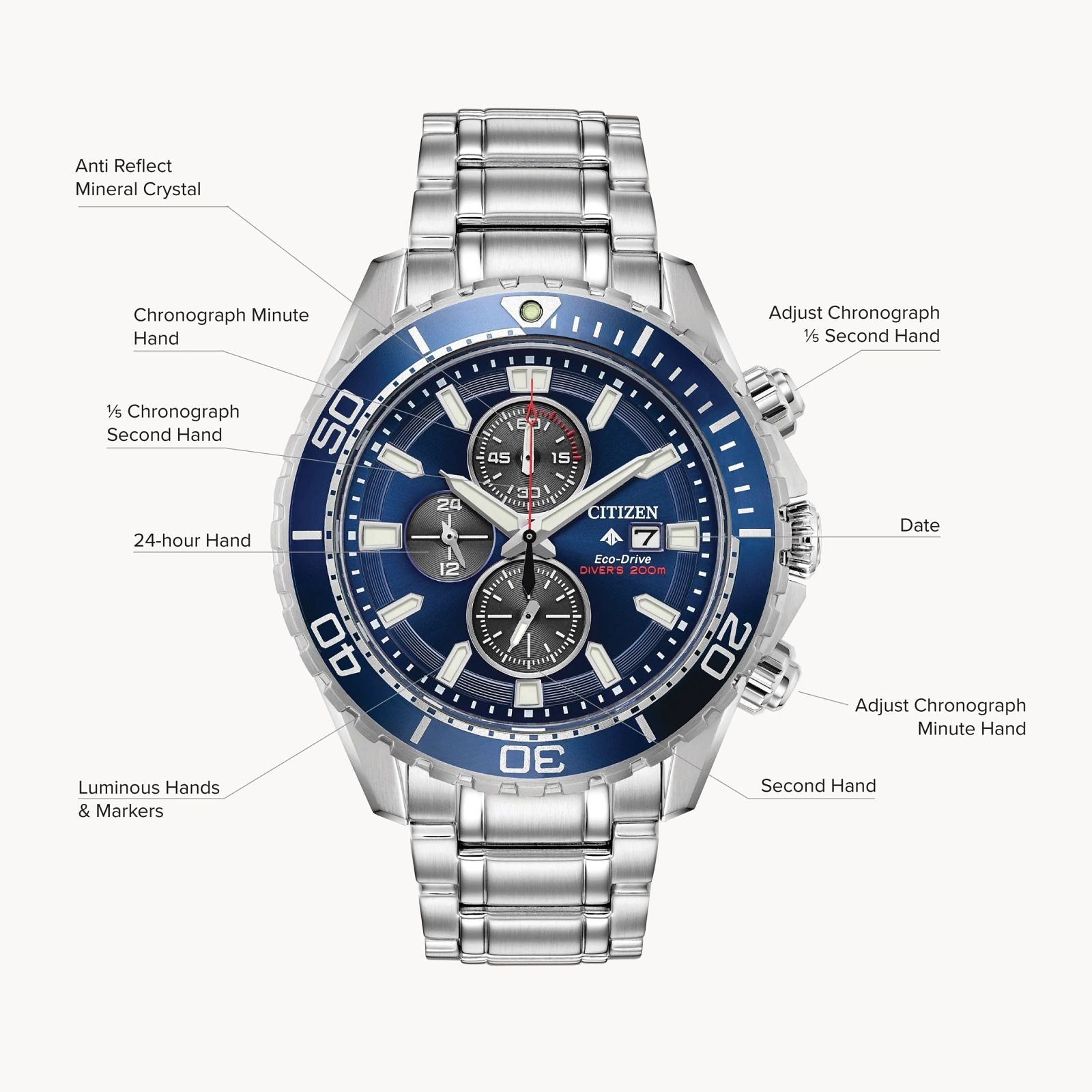 Relógio Citizen Promaster Diver CA0710-58L - Eco-Drive 46mm