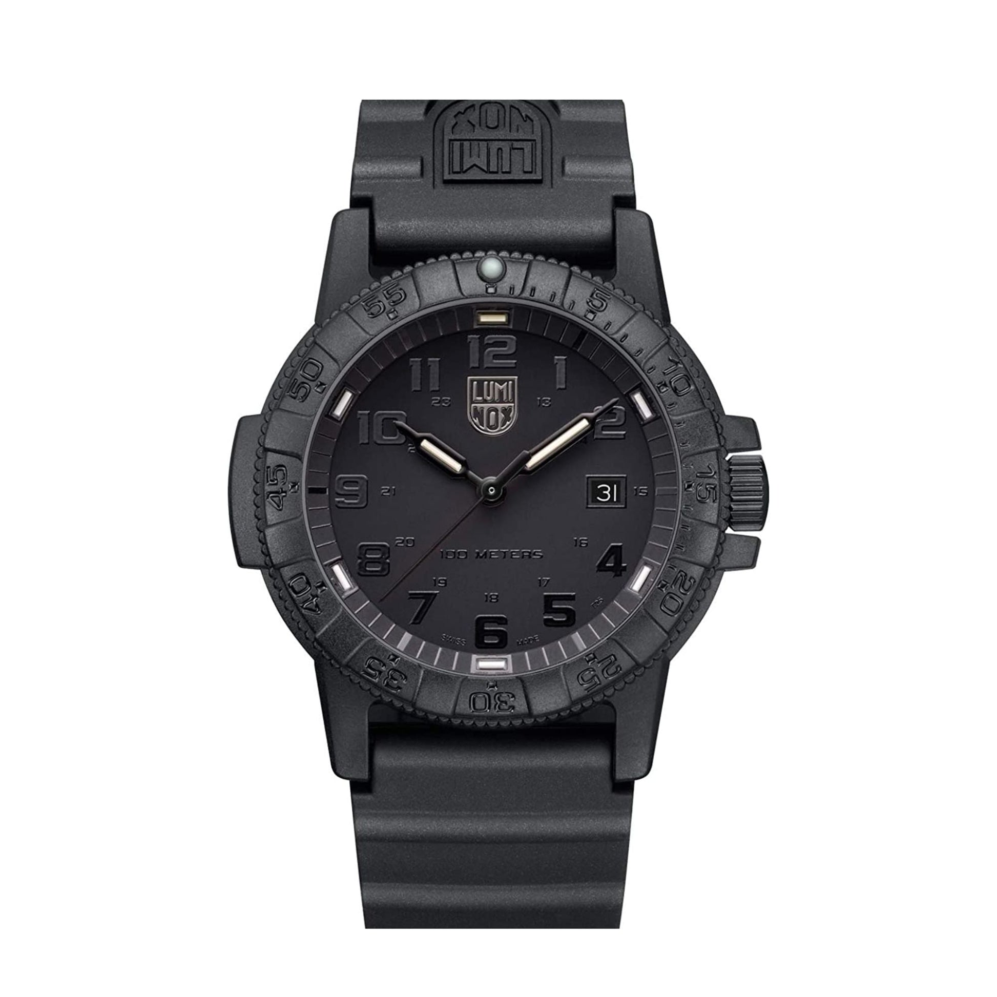 Relógio Luminox Leatherback SEA Turtle Giant Blackout XS.0321.BO.L - Quartzo 44mm