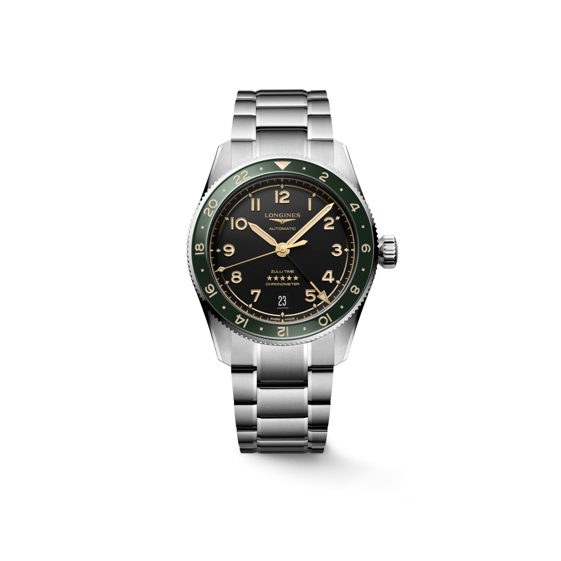 Relógio Longines SPIRIT ZULU TIME 39mm L38024636 Automático Unissex