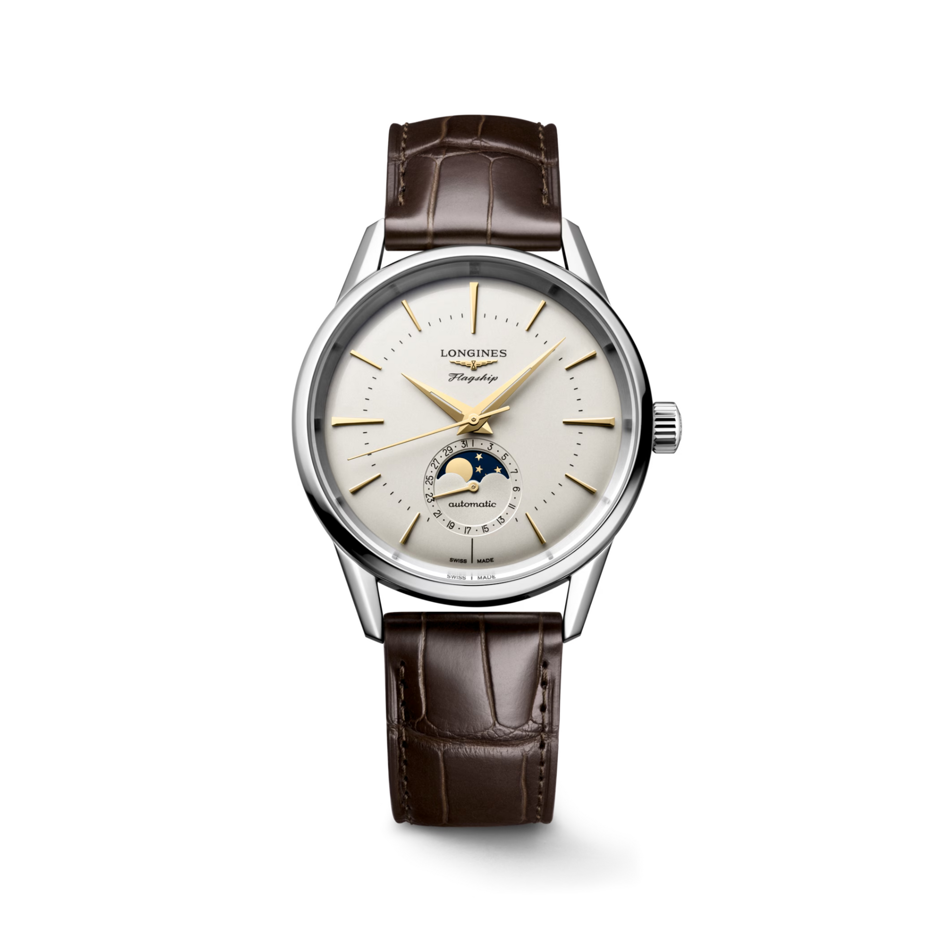 Relógio Longines FLAGSHIP HERITAGE MOONPHASE L4.815.4.78.2 - Automático 38,5mm