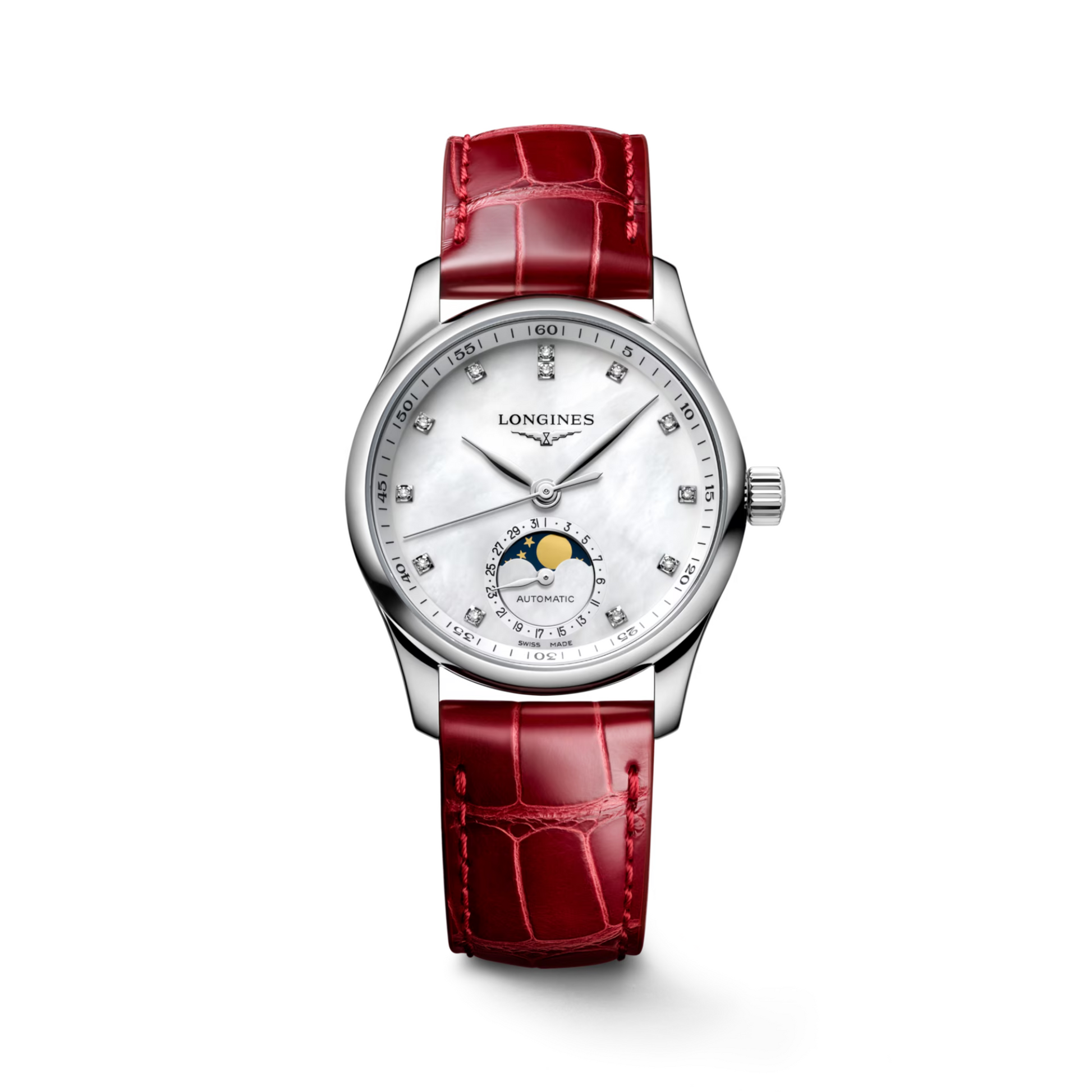 Relógio Feminino LONGINES MASTER COLLECTION MOONPHASE L2.409.4.87.2 Automático 34mm
