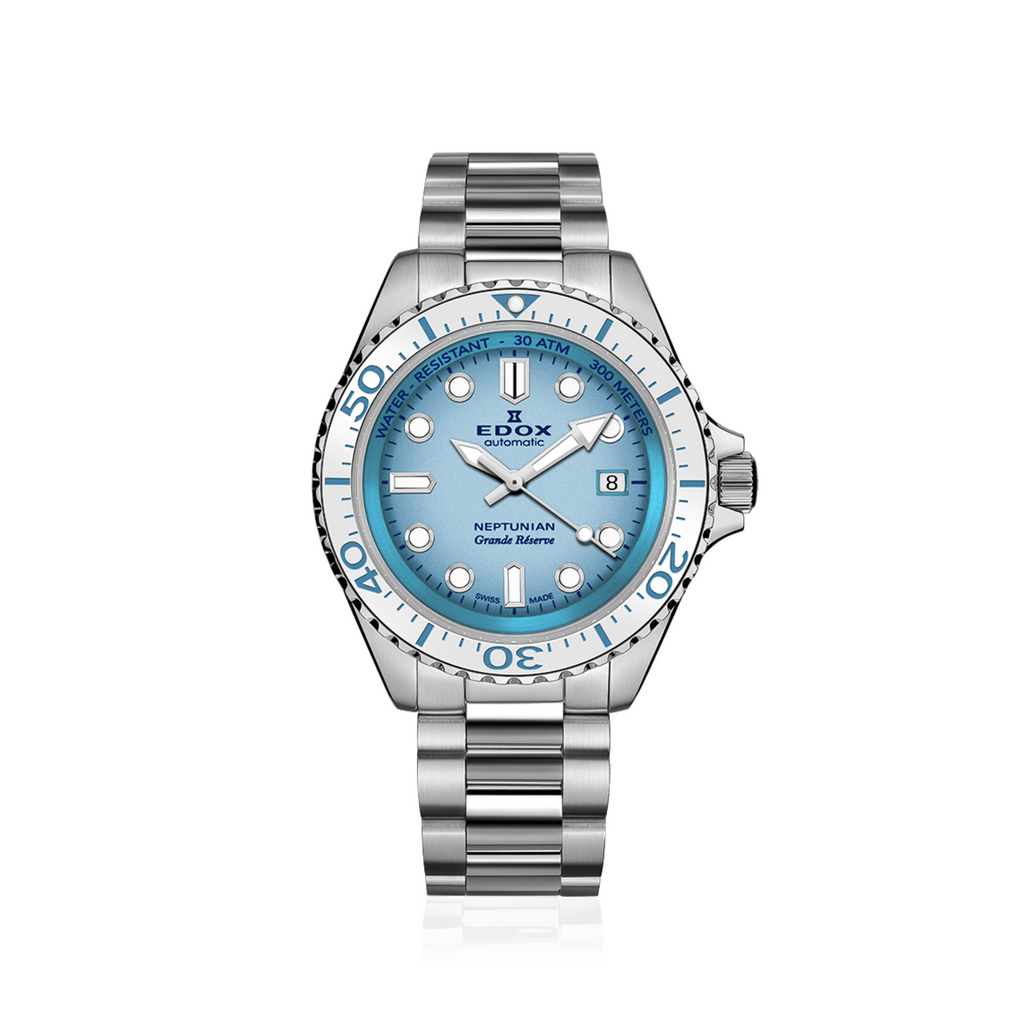 Relógio Edox Neptunian Grande Réserve Date Automático 80801-3BBUM-BUCDN
