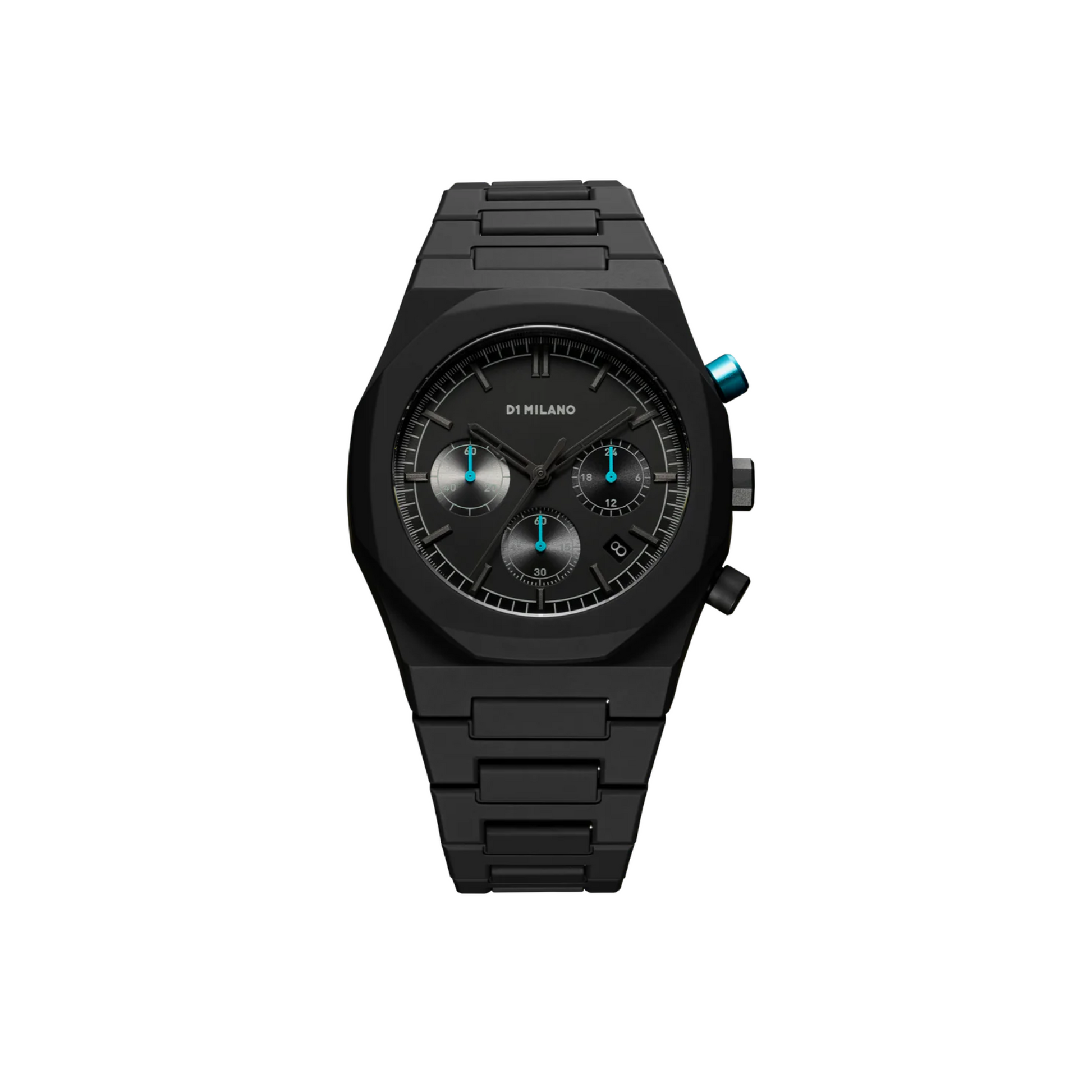 Relógio D1 Milano Charcoal Black Polychrono 40.5mm D1-PHBJ07