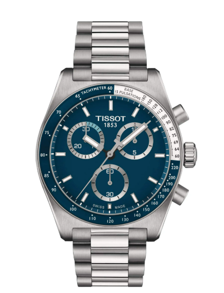 Relógio Tissot PR516 Cronógrafo – Mostrador Azul | Novo