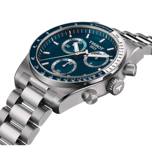 Relógio Tissot PR516 Cronógrafo – Mostrador Azul | Novo
