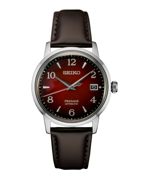 Relógio Seiko Presage Cocktail Negroni Automático SRPE41 - Mostrador Burgundy