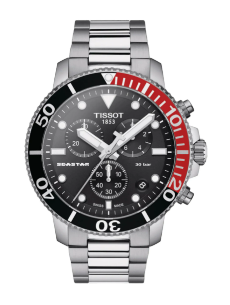 Relógio Tissot Seastar 1000 Cronógrafo – Mostrador Preto | Novo T120.417.11.051.01