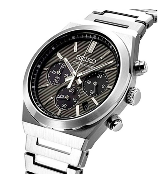 Relógio Seiko Essentials Cronógrafo Quartzo Cinza SSB455