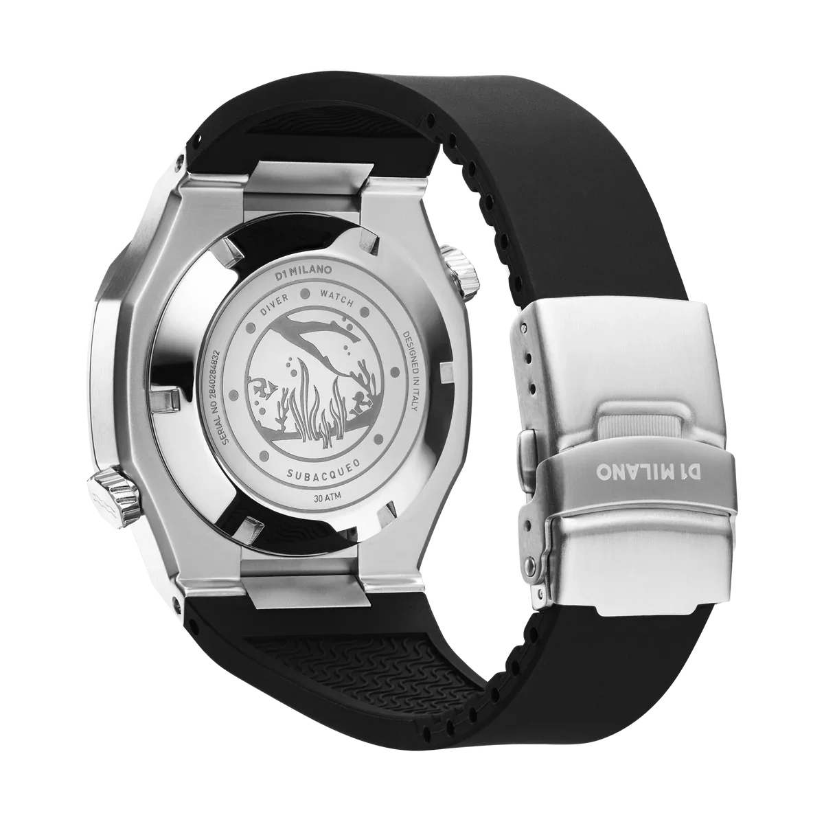 Relógio D1 Milano Deep Black Subacqueo 43.5 MM D1-DVRJ01