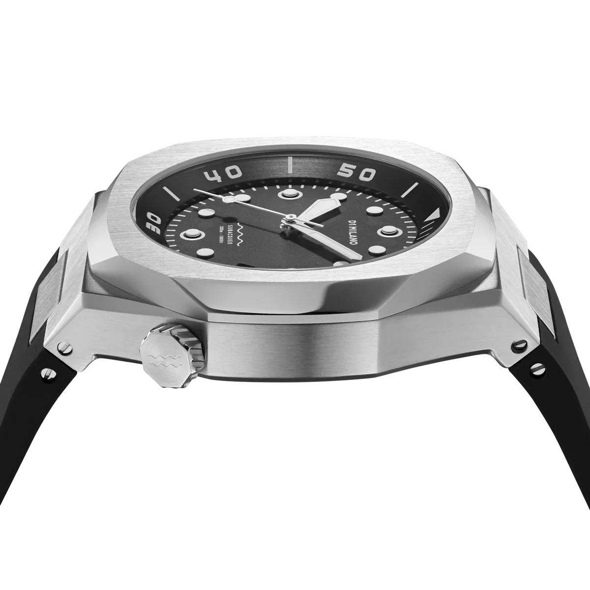 Relógio D1 Milano Deep Black Subacqueo 43.5 MM D1-DVRJ01
