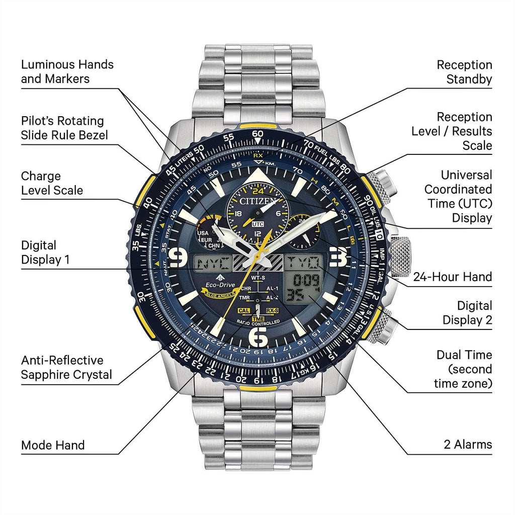 Relógio Citizen Eco-Drive Blue Angels Skyhawk JY8078-52L - Eco-Drive - 45mm