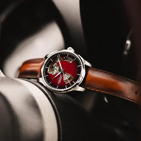 Relógio Hamilton Jazzmaster OPEN HEART AUTO - H32675570 - Automático 40mm