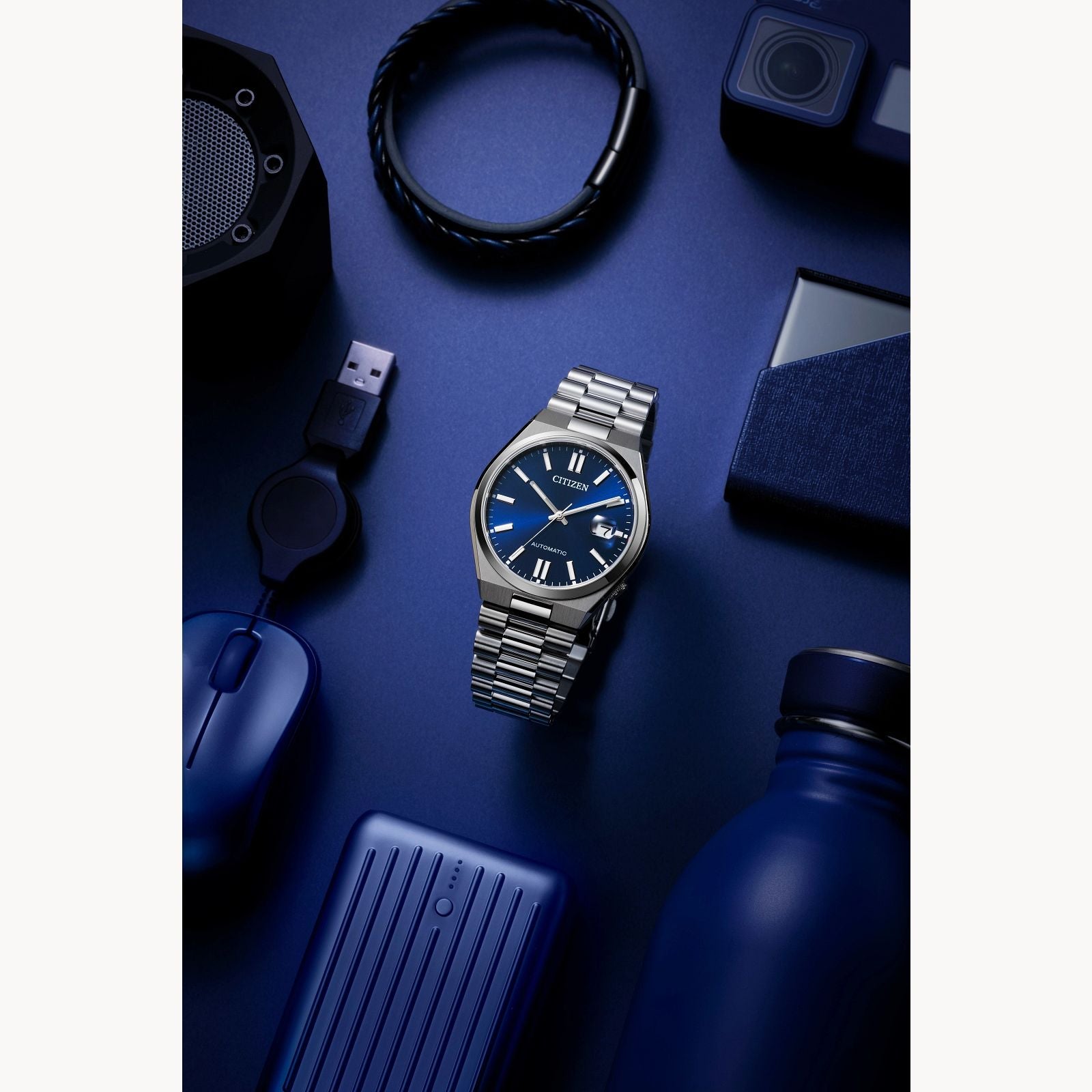 Relógio Citizen Tsuyosa NJ015 Azul - Automático - 40mm