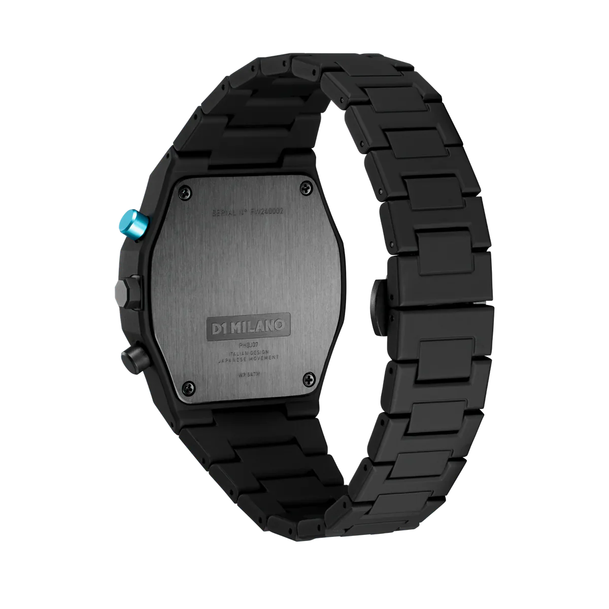 Relógio D1 Milano Charcoal Black Polychrono 40.5mm D1-PHBJ07