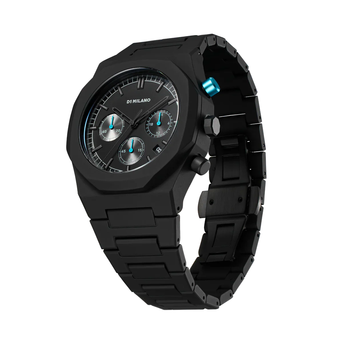 Relógio D1 Milano Charcoal Black Polychrono 40.5mm D1-PHBJ07