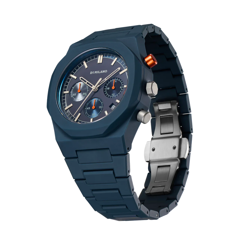 Relógio D1 Milano Neptune Blue Polychrono 40.5mm D1-PHBJ09
