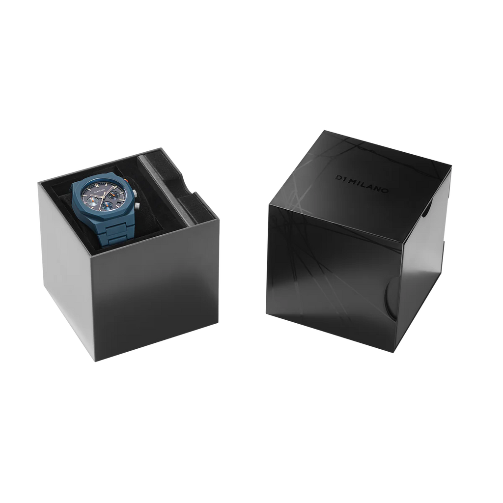 Relógio D1 Milano Neptune Blue Polychrono 40.5mm D1-PHBJ09