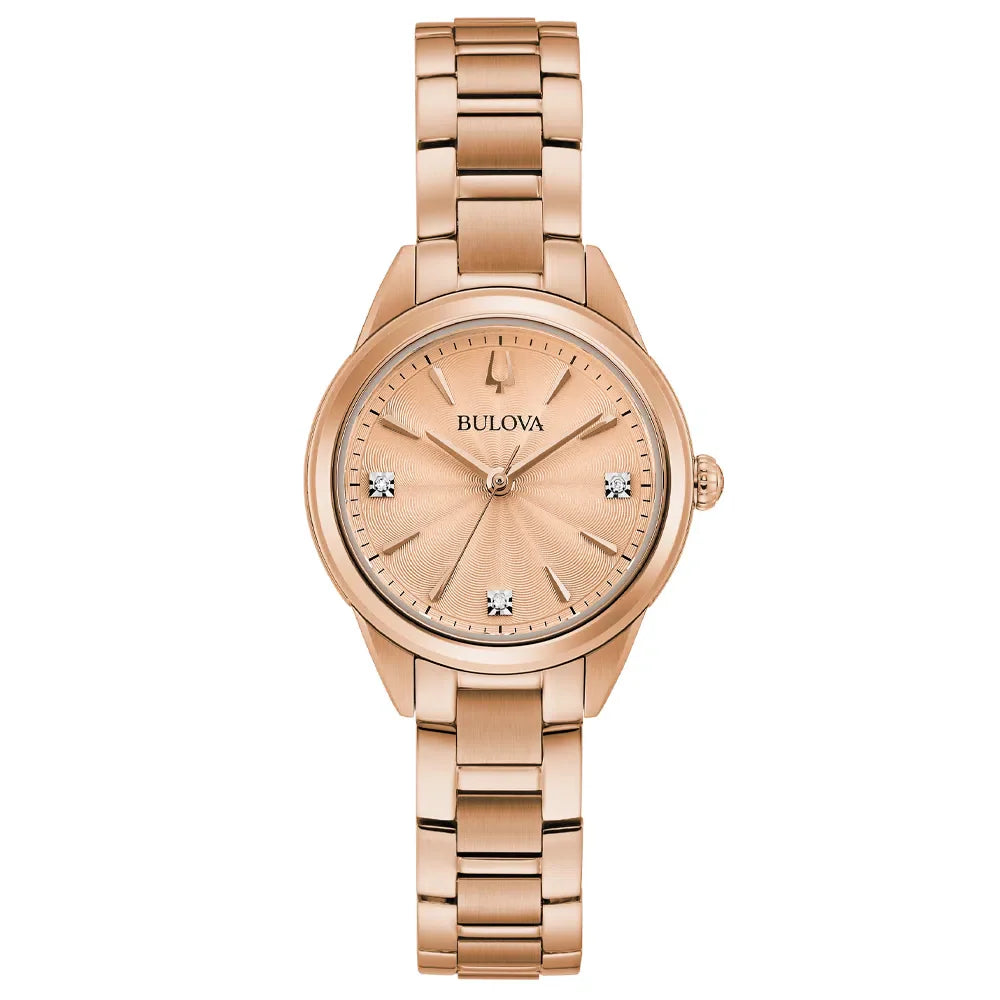 Relógio Feminino Bulova Sutton Aço Rosé 97P151