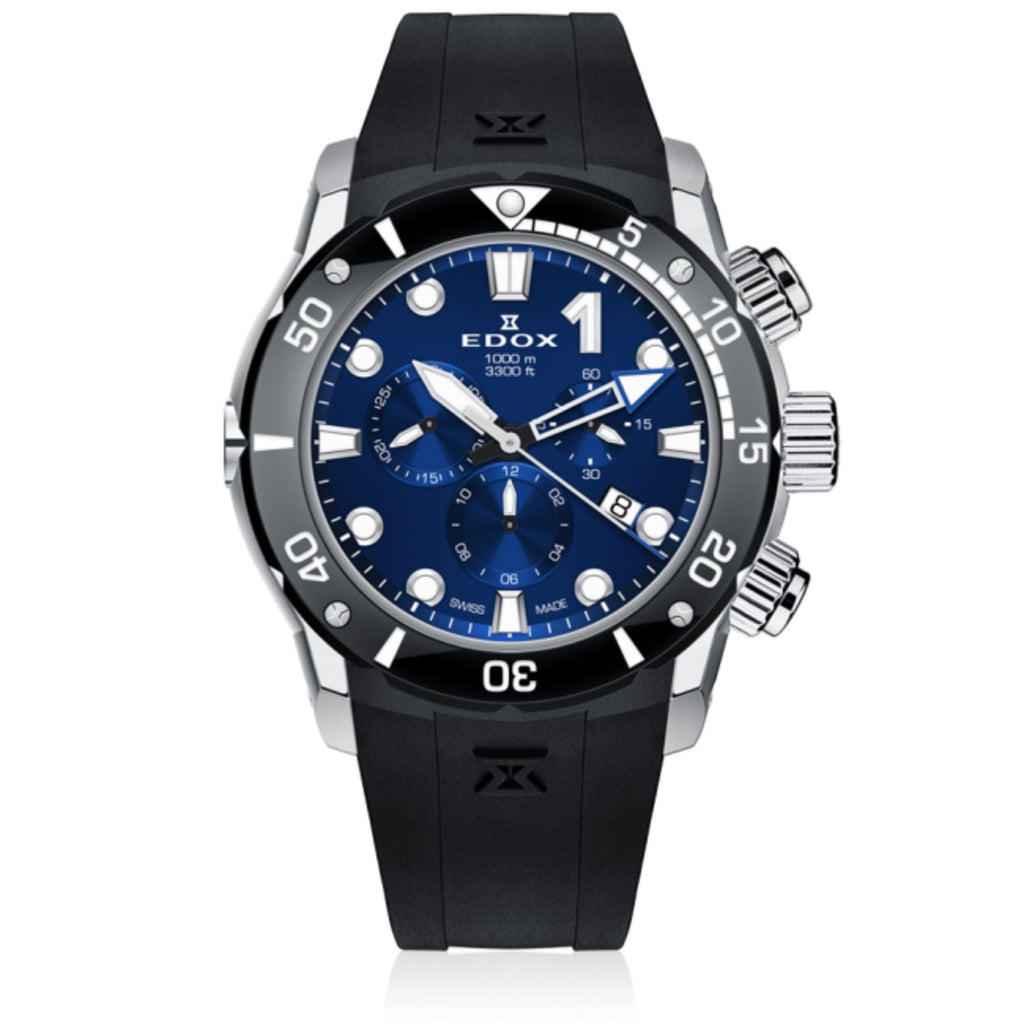 Relógio Edox CO-1 Chronograph Ø 45 mm | Quartzo 10242-TIN-BUIN