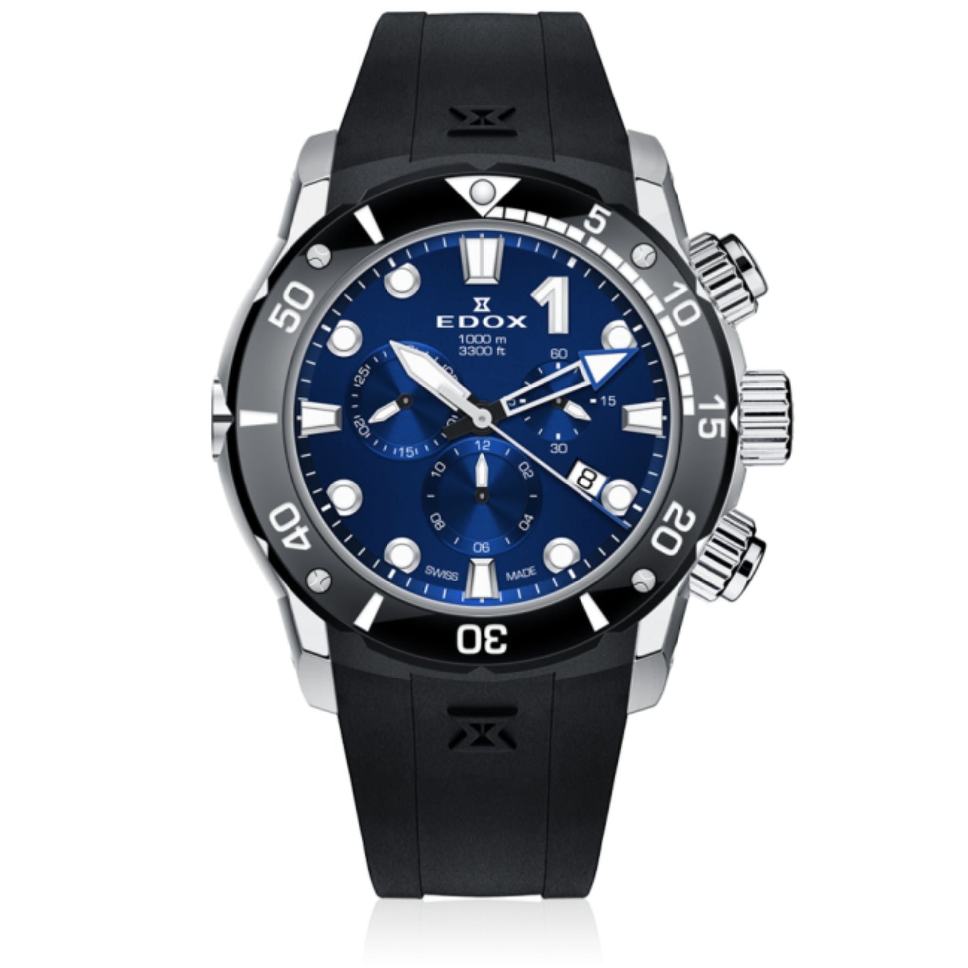 Relógio Edox CO-1 Chronograph Ø 45 mm | Quartzo 10242-TIN-BUIN