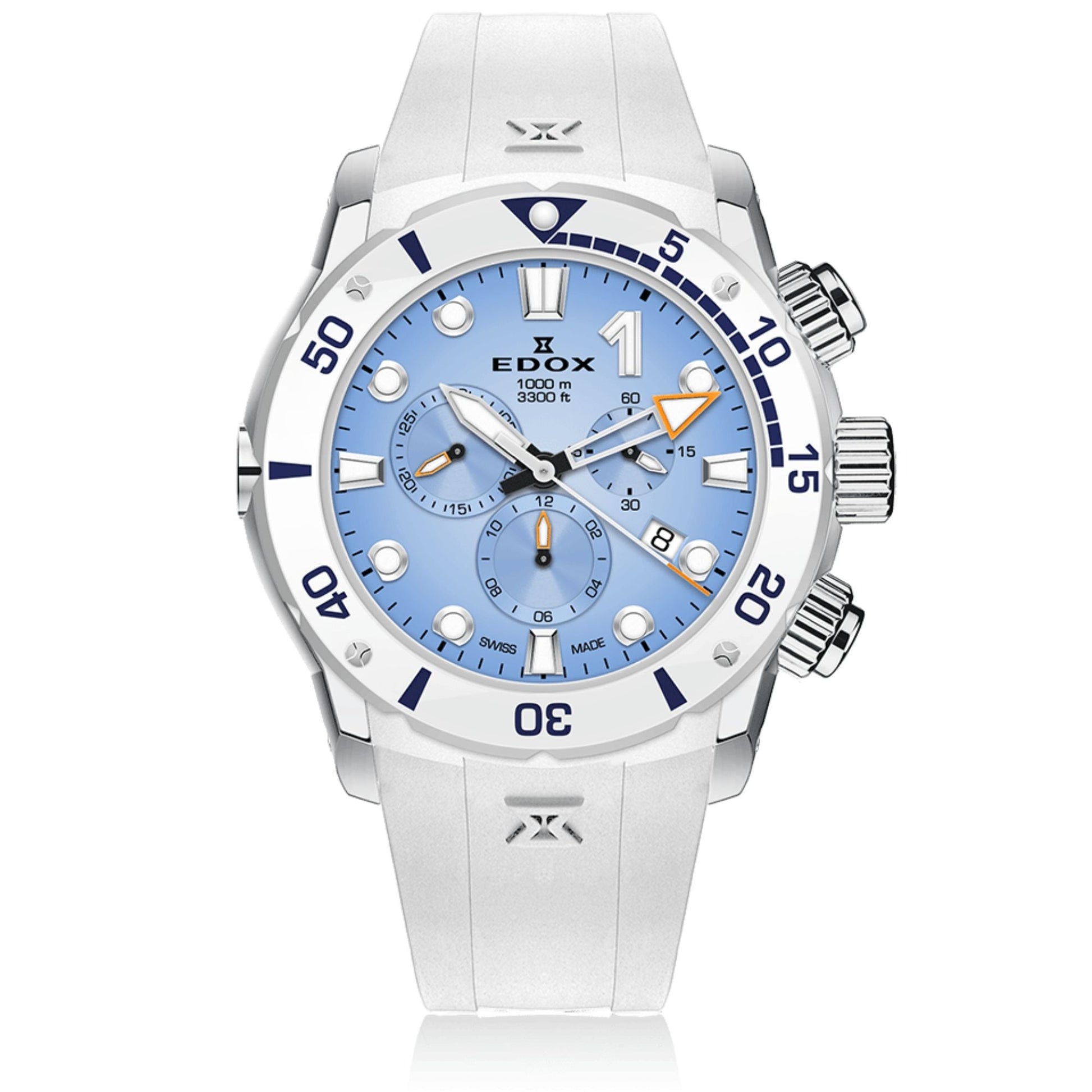 Relógio Edox CO-1 Chronograph Ø 45 mm | Quartzo 10242-TINB-BUICDNO