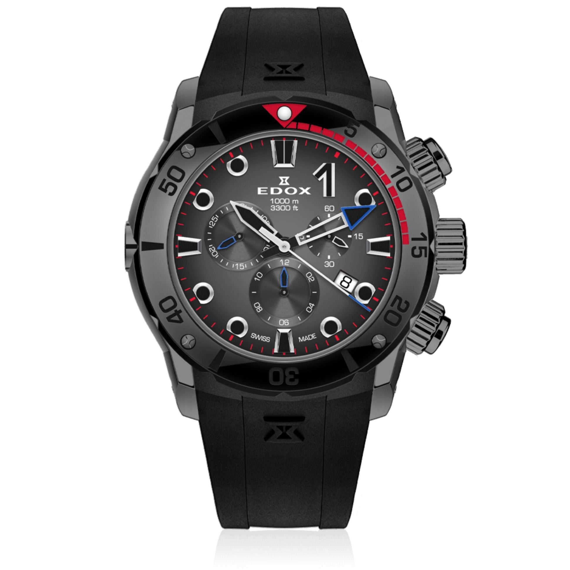 Relógio Edox CO-1 Chronograph Ø 45 mm | Quartzo 10242-TINGNR-GIDNR
