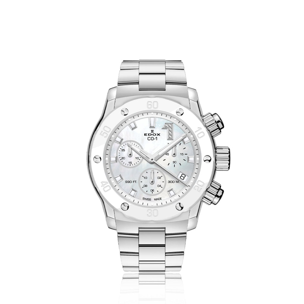 Relógio Edox Feminino CO-1 Chronolady Ø 38 mm | Quartzo 10255-3M-NANDN