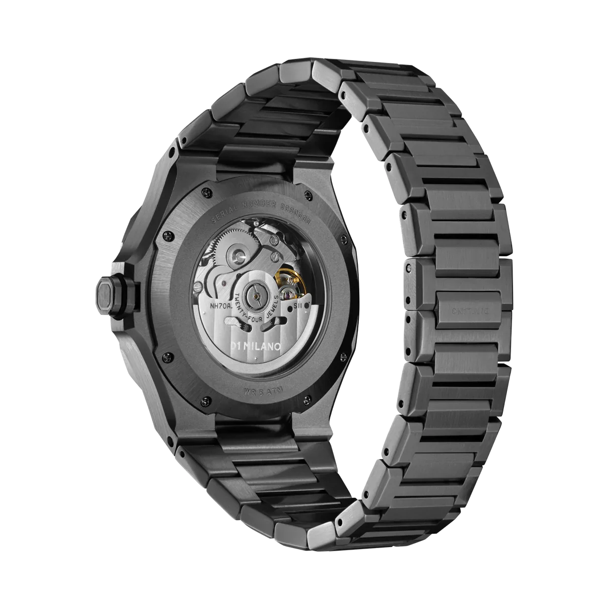 Relógio D1 Milano SKELETON Gun Metal- 41.5mm D1-SKBJ11