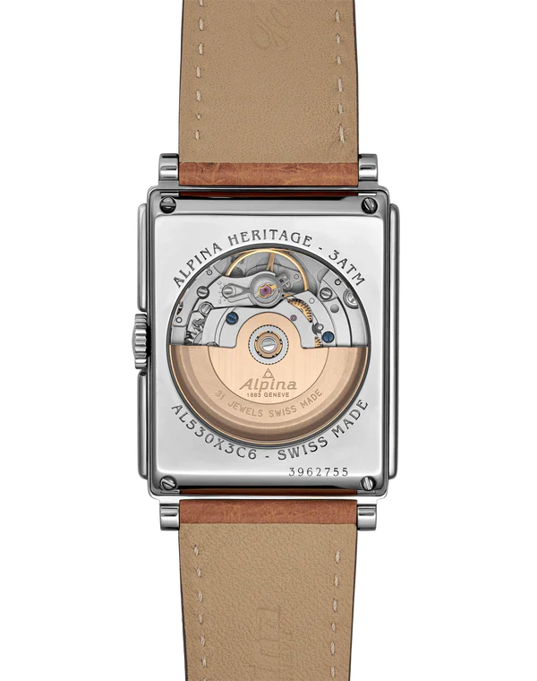 Relógio Alpina HERITAGE Carrée Automático 140 Years AL-530SAC3C6