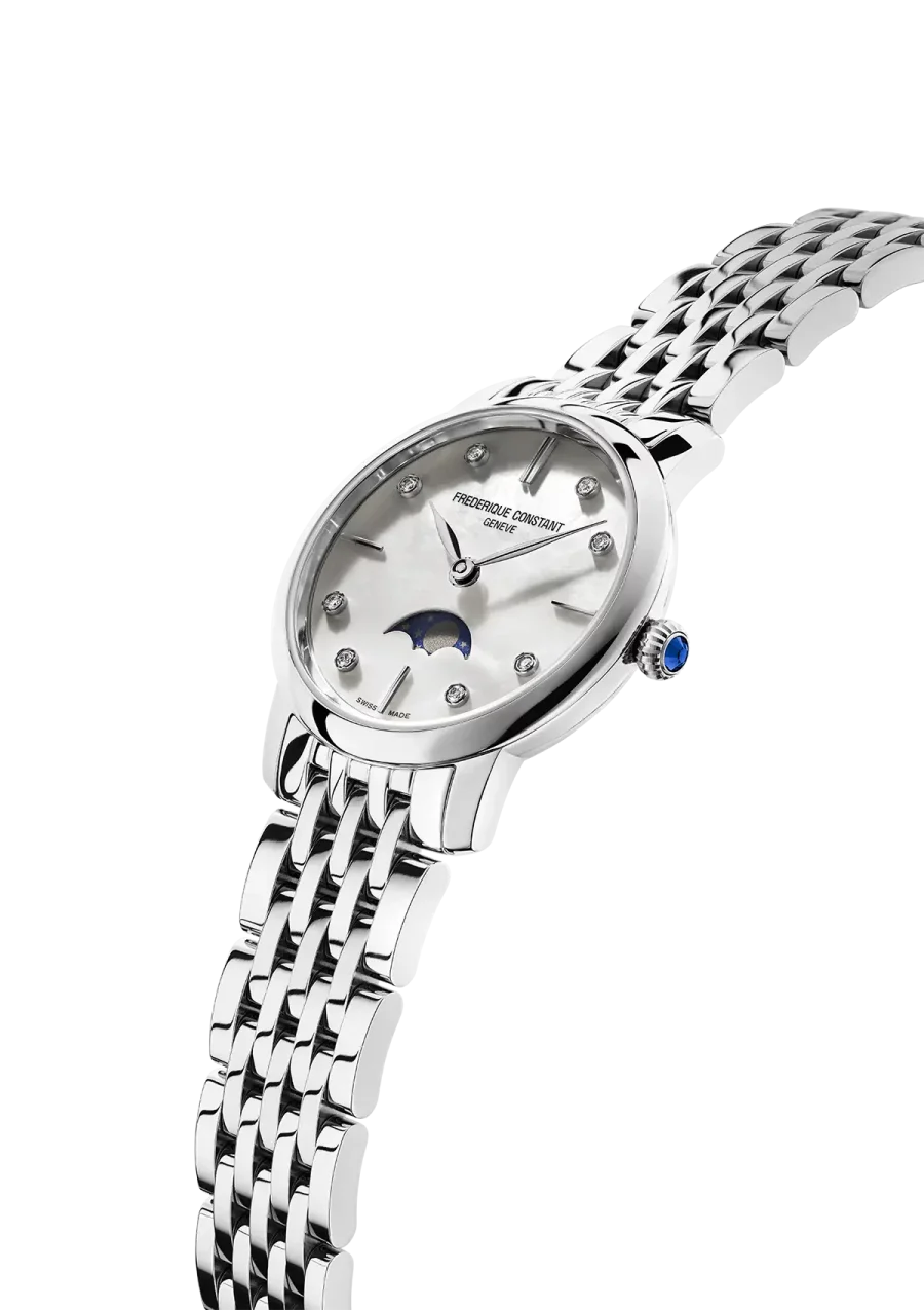 Relógio Feminino Frederique Constant CLASSICS SLIMLINE LADIES MOONPHASE FC-206MPWD1S6B