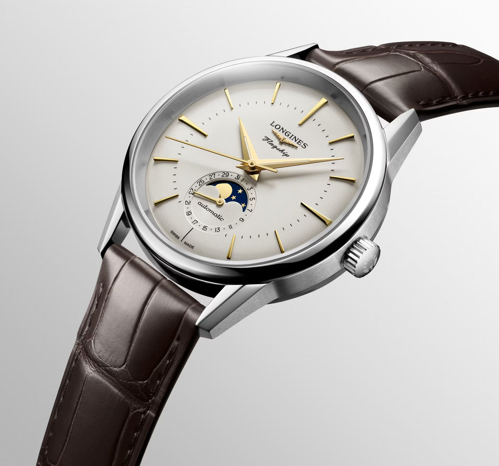 Relógio Longines FLAGSHIP HERITAGE MOONPHASE L4.815.4.78.2 - Automático 38,5mm