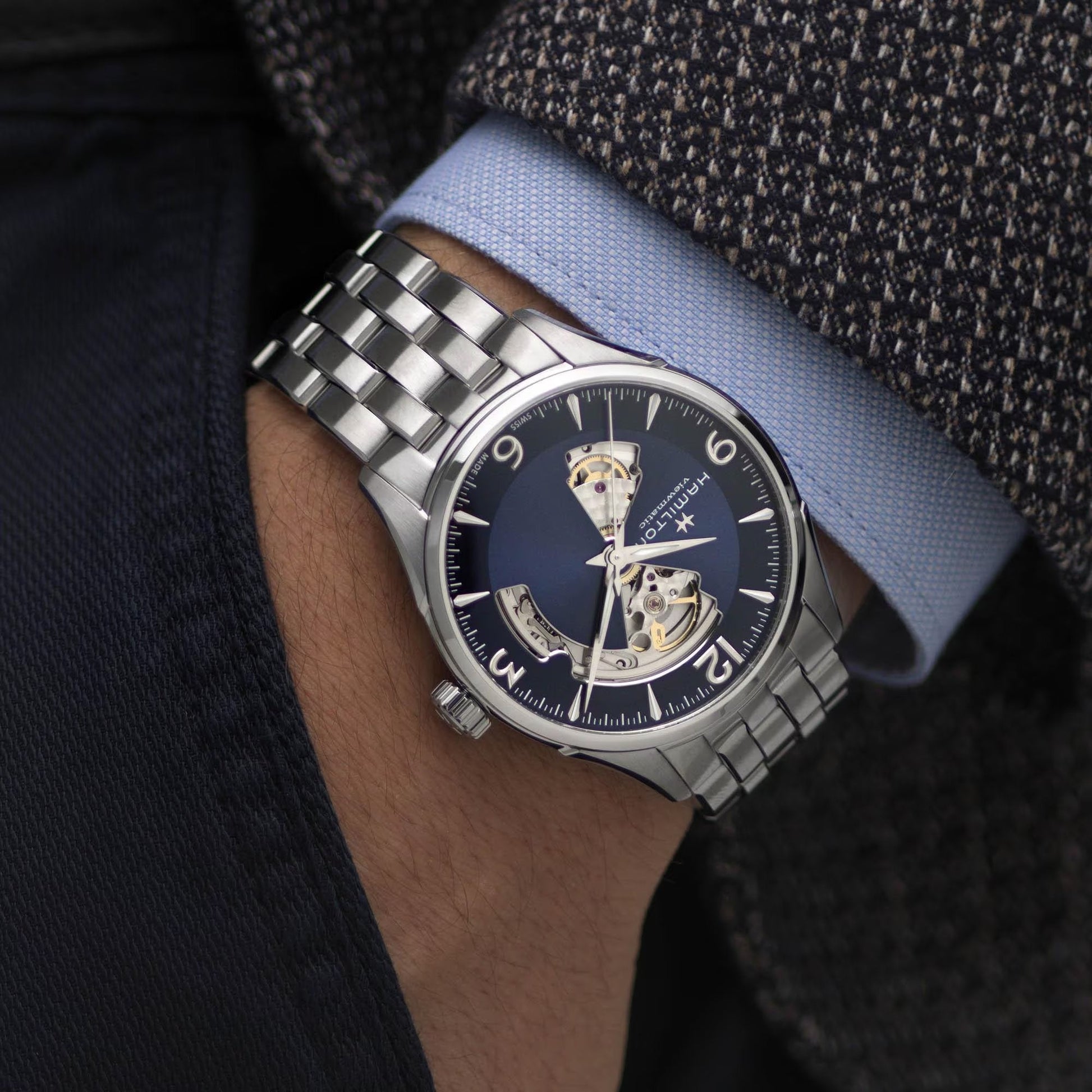 Hamilton JAZZMASTER OPEN HEART H32705141 - Automático 42mm