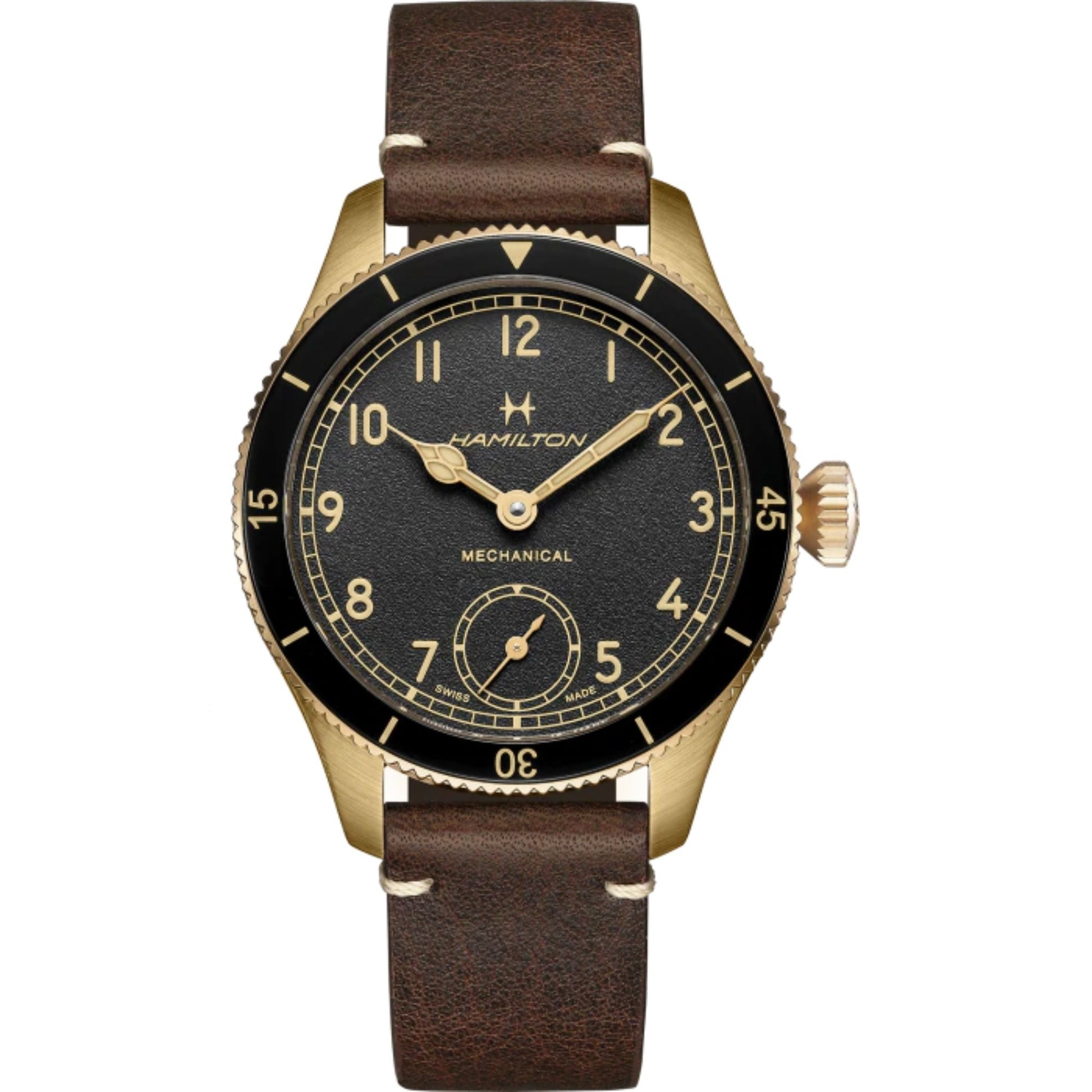 Relógio Hamilton Khaki Aviation PILOT PIONEER BRONZE - H76709530 - Automático 43mm