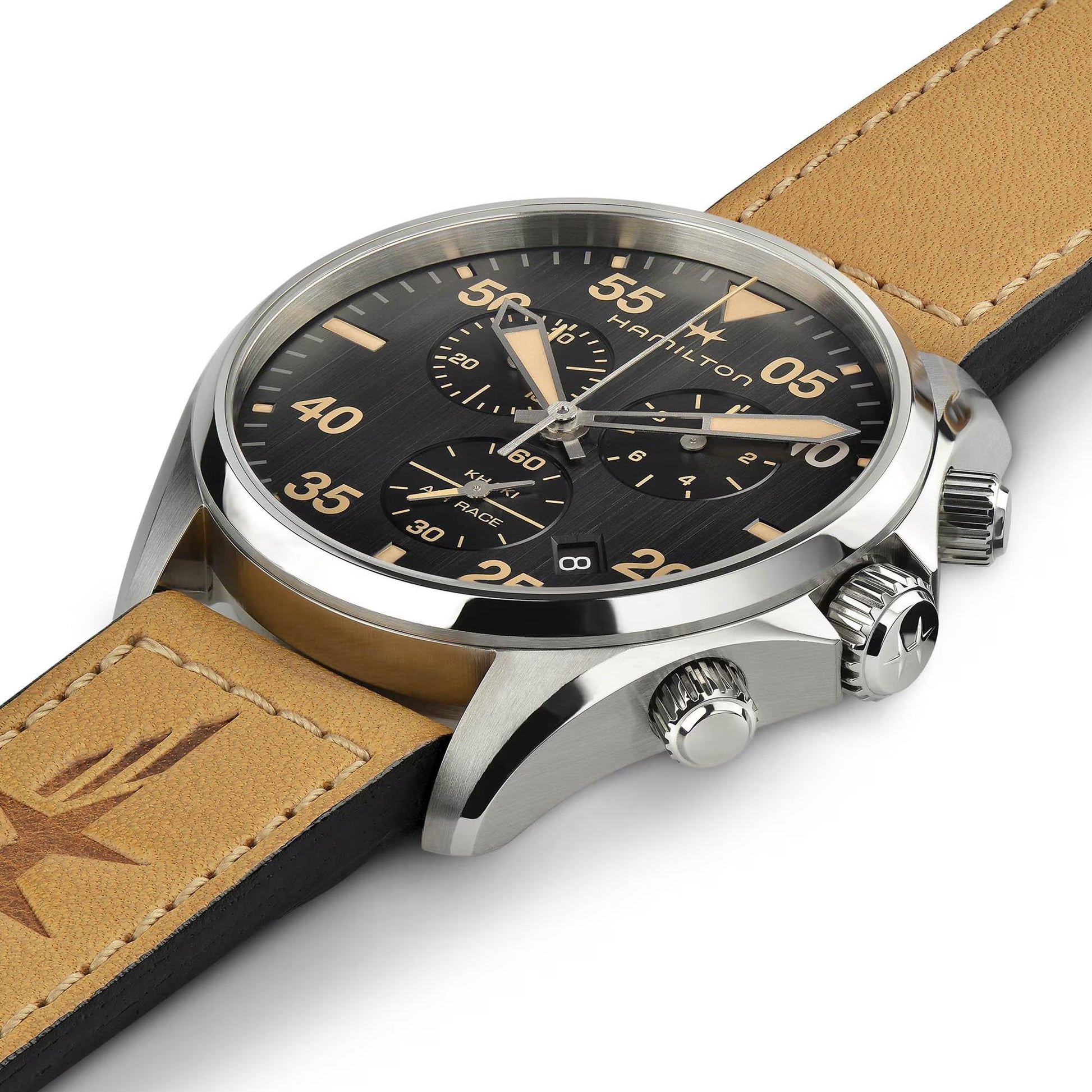 Relógio Hamilton Khaki Aviation Pilot Chrono Quartzo 44mm H76722531