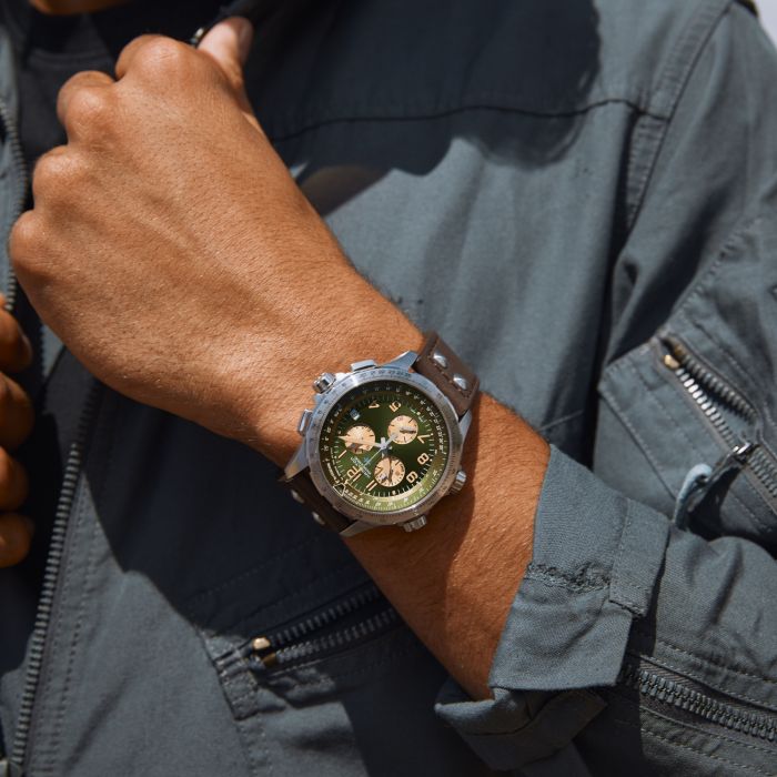 Relógio Hamilton Khaki Aviation X-WIND GMT CHRONO - H77932560 - Quartzo 46mm