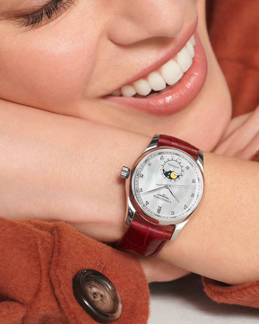 Relógio Feminino LONGINES MASTER COLLECTION MOONPHASE L2.409.4.87.2 Automático 34mm