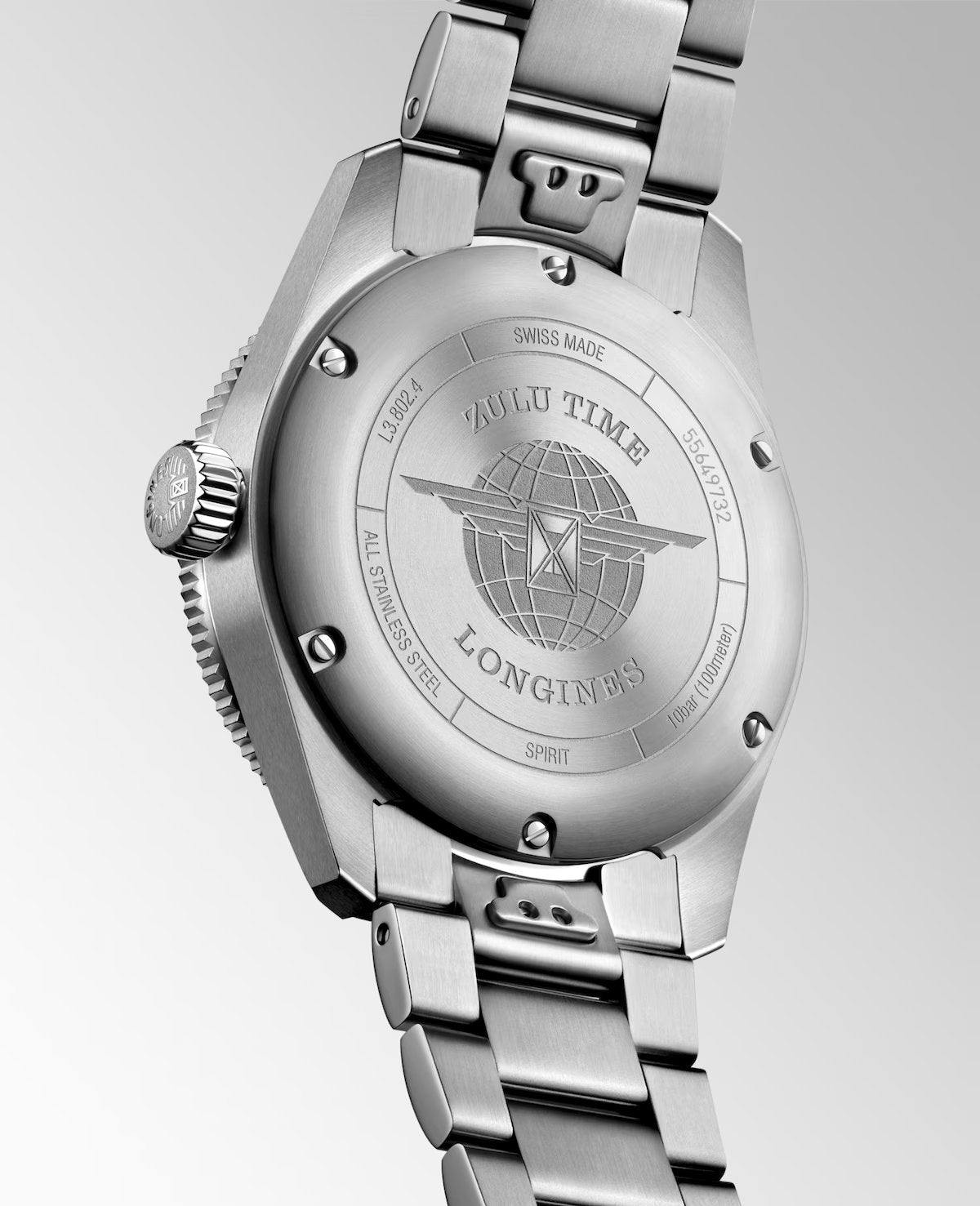 Relógio Longines SPIRIT ZULU TIME L3.802.4.53.6 - Automático 39mm - Unissex